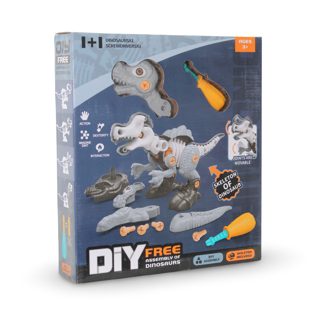 DIY Dinosaurs Assembly Kit – Grey - Toys - OKO