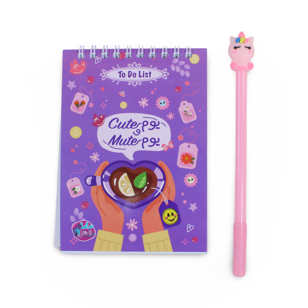To Do List Notebook + Unicorn Pen