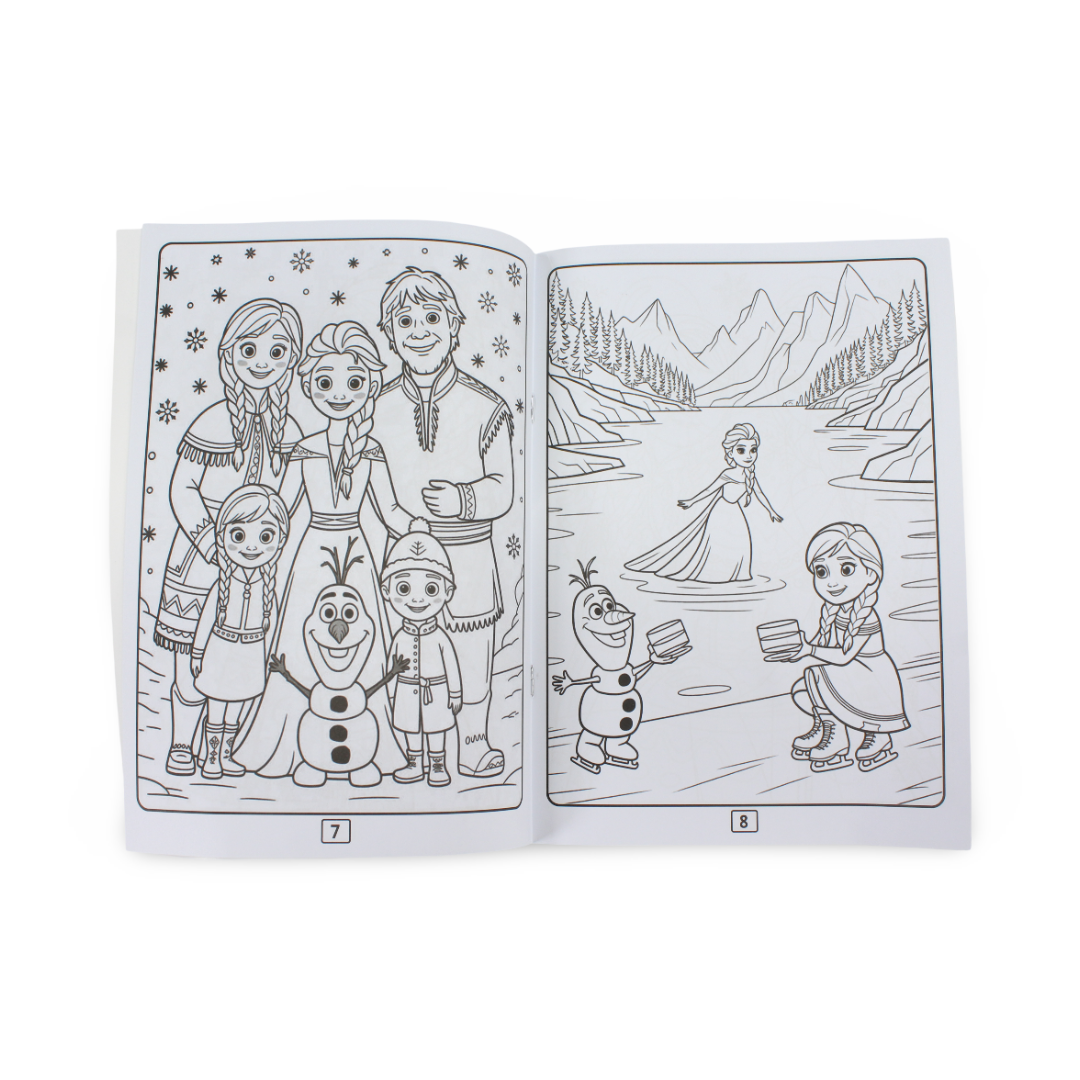 Disney Famille Mystery Squishy Dumpling + Frozen Coloring Book + Color Pencils