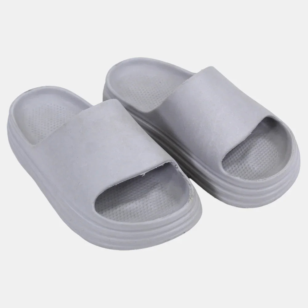 Unisex Rubber Slippers – Grey Waves Design