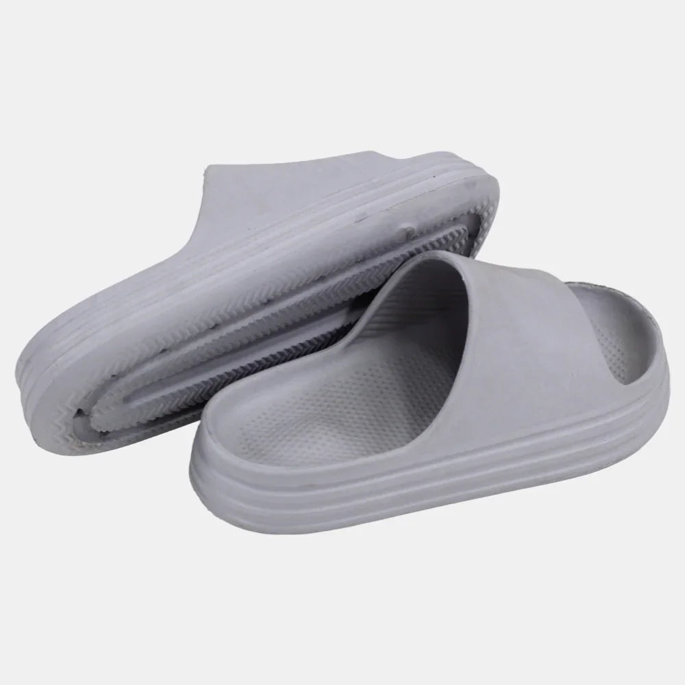 Unisex Rubber Slippers – Grey Waves Design