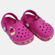 BABY Girls Rubber Clog – Fuchsia Ice Cream Print