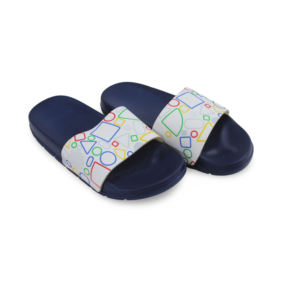 Unisex Rubber Slippers – Navy & White - Clothing - Egypt Gulf