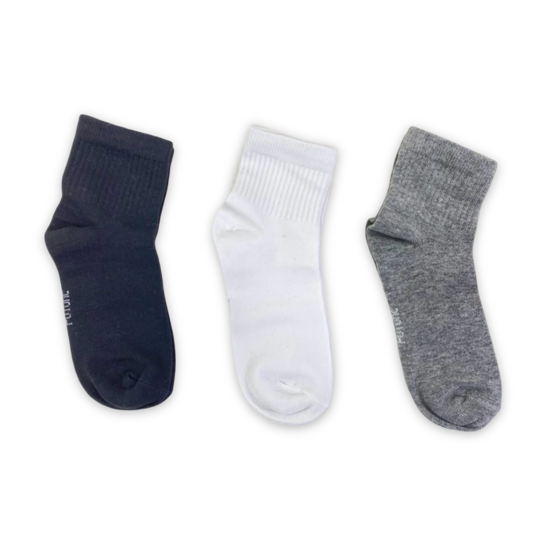 Future Fit Unisex Cotton Low-Cut Socks – Pack Of 3 - Clothing