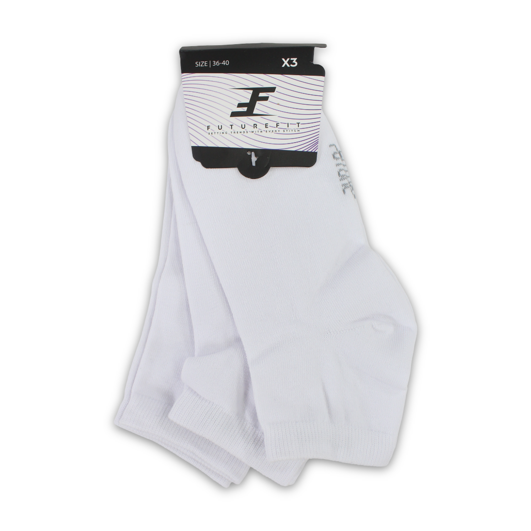 Future Fit Unisex Cotton Low-Cut Socks – Pack Of 3 - Clothing