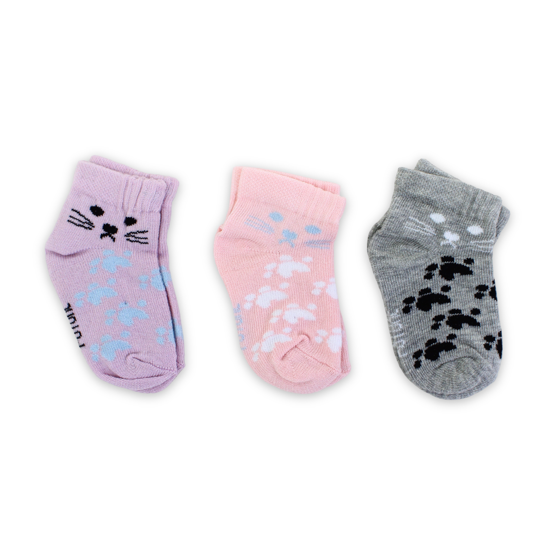 Future Fit Baby Girls Cotton Socks – Pack Of 3 - Clothing
