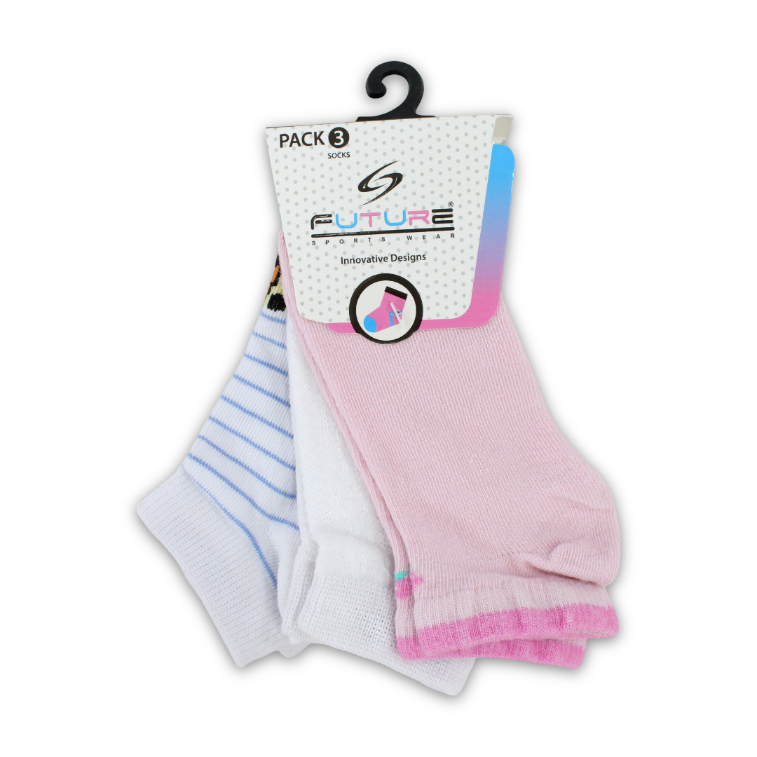 Future Fit Baby Girls Cotton Socks – Pack Of 3
