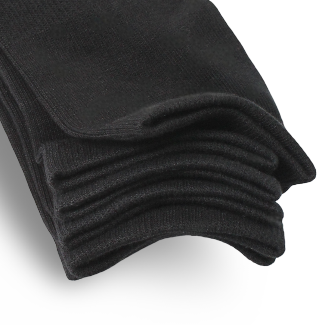 Future Sportswear Unisex Cotton Socks (Size L) – Black Pack Of 3