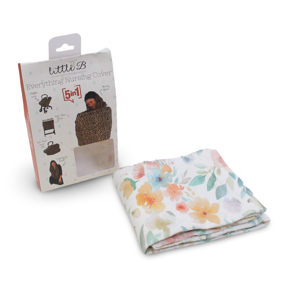 Little B Breastfeeding Cover – Wild Flowers Print - Baby Essentials