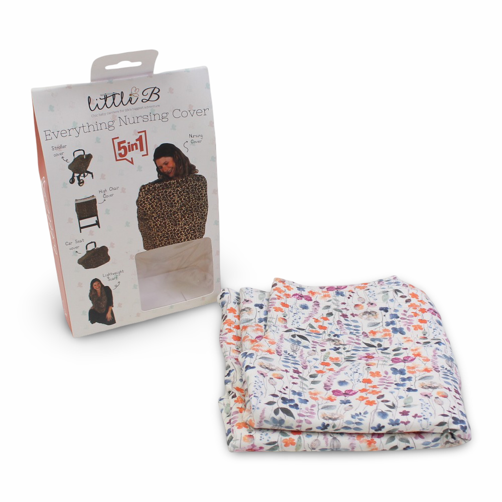 Little B Breastfeeding Cover – Floral Print Design - Baby Essentials
