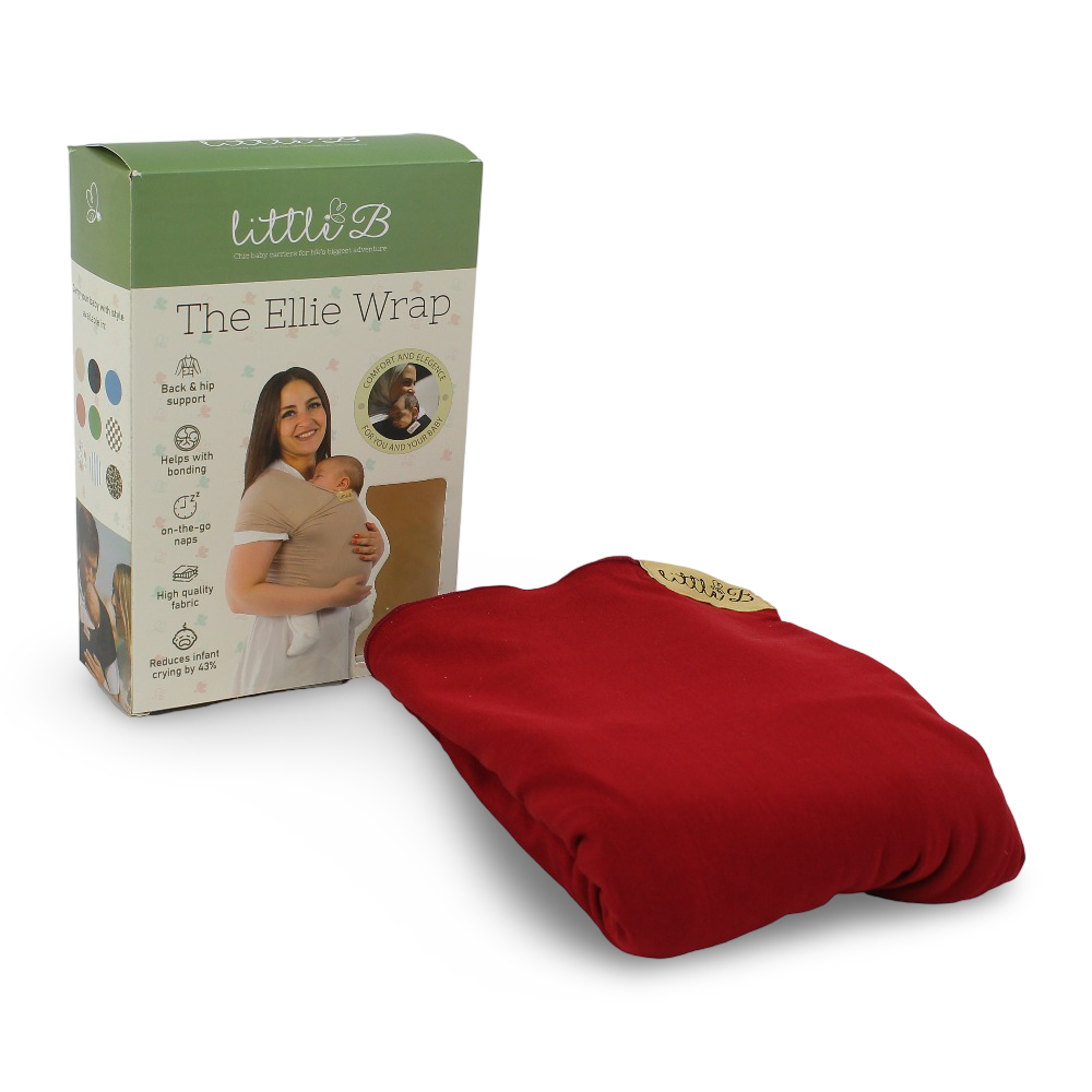 Little B The Ellie Wrap - Burgundy - Baby Essentials