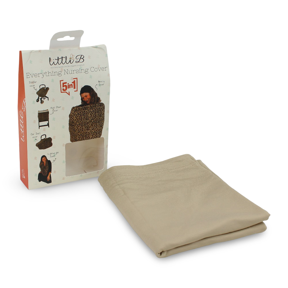Little B 5-in-1 Everything Breastfeeding Cover - Beige - Baby Essentials