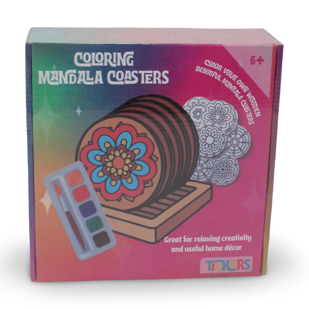 Coloring Mandala Coasters – Creative Arts & Crafts Set - Toys - Tinkers