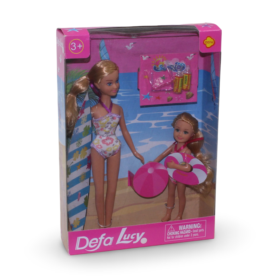 Defa Doll Swimwear Set – White & Purple - Toys - OKO
