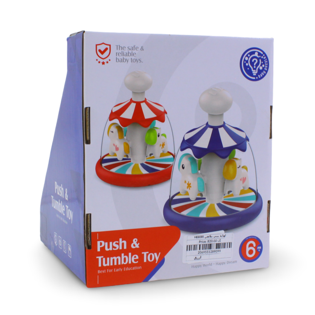 Huanger Push & Tumble Rolling Toy – Blue
