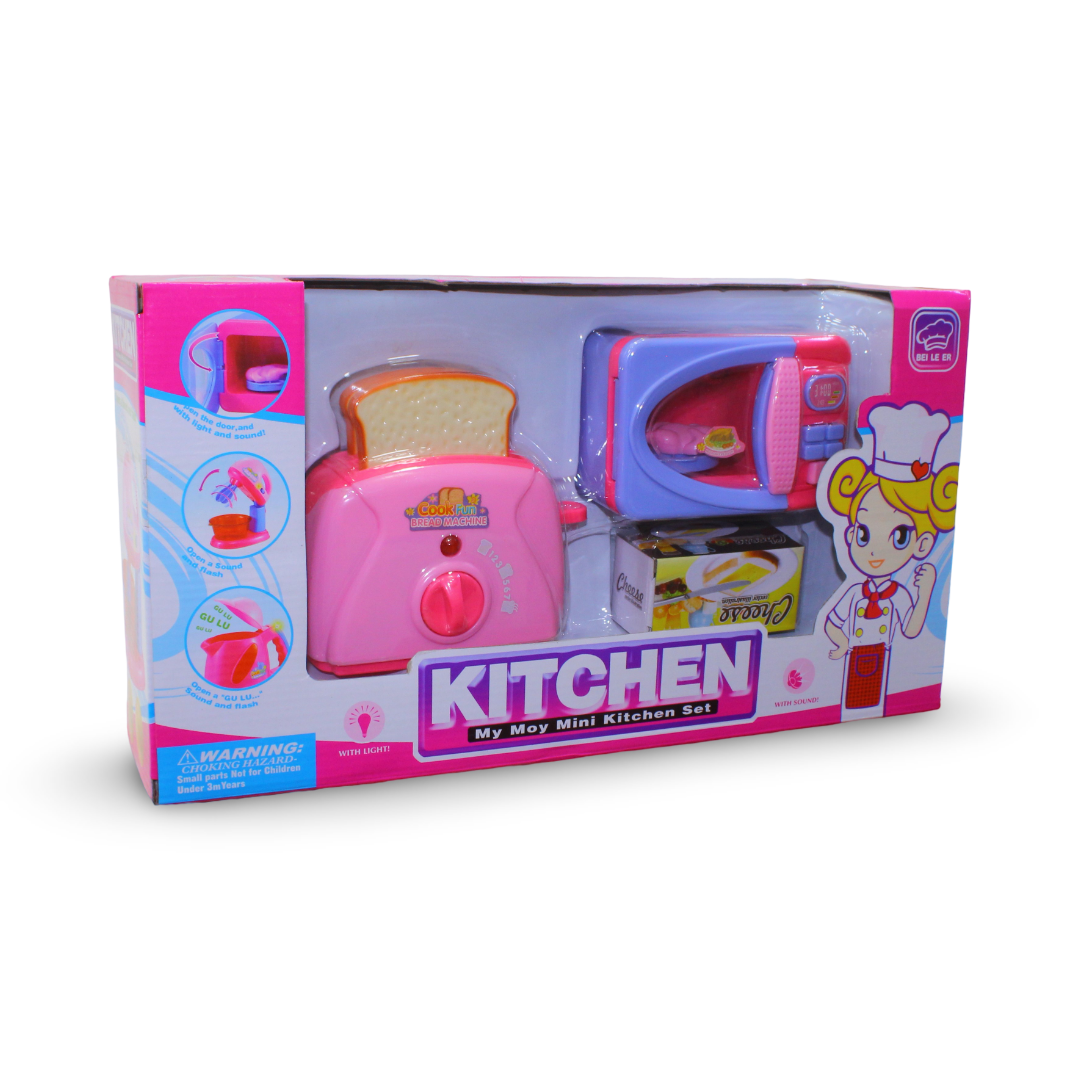 My Moy Mini Kitchen Set (Microwave + Toaster)