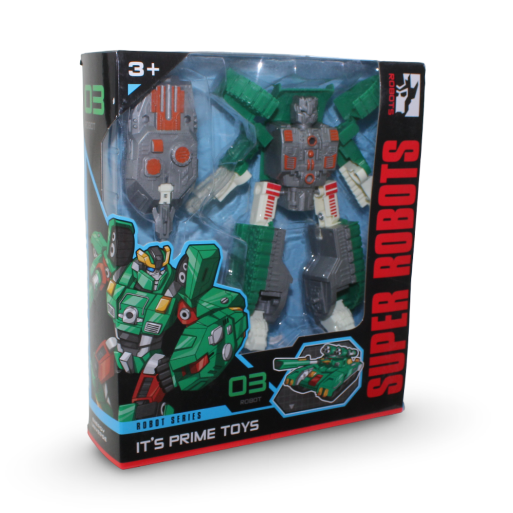 Super Robots Transforming Robot Toy – Green