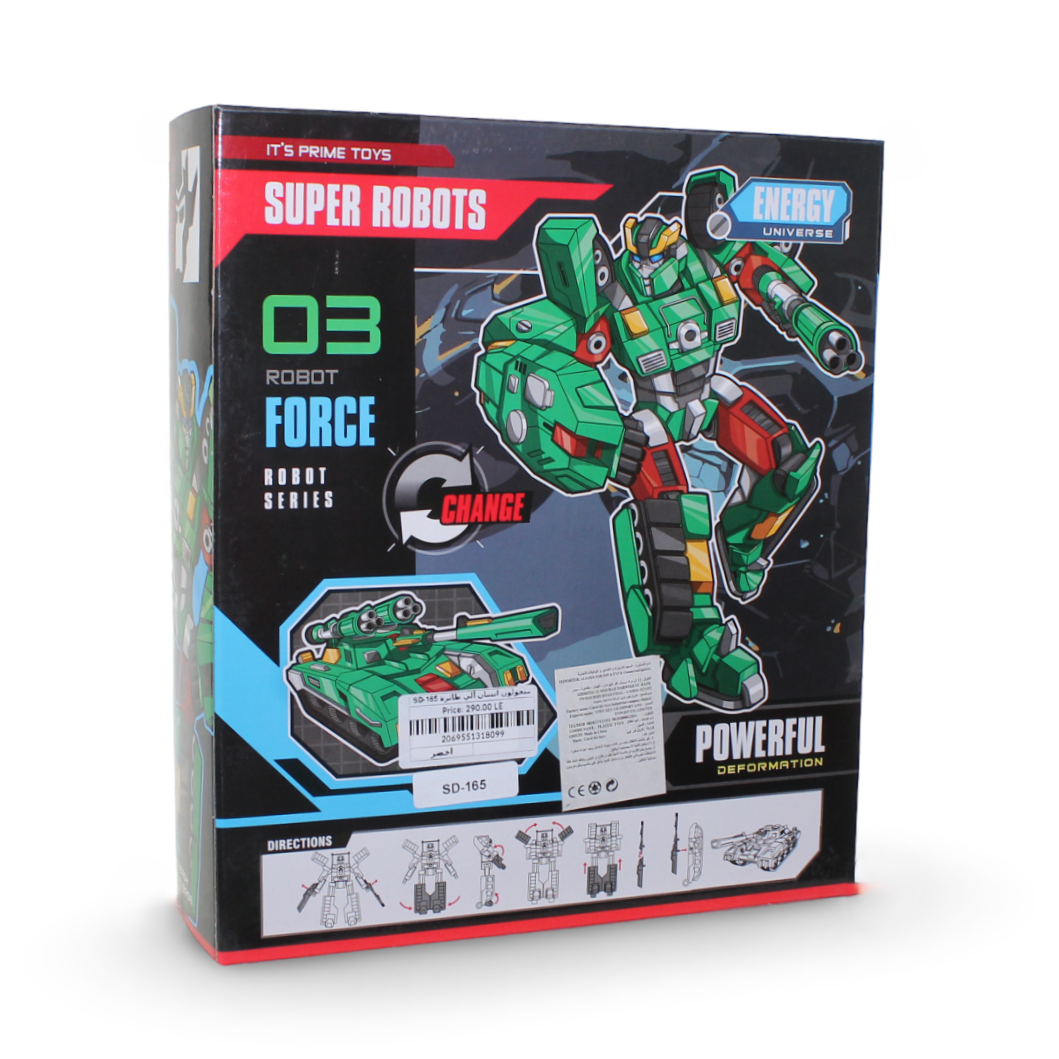 Super Robots Transforming Robot Toy – Green