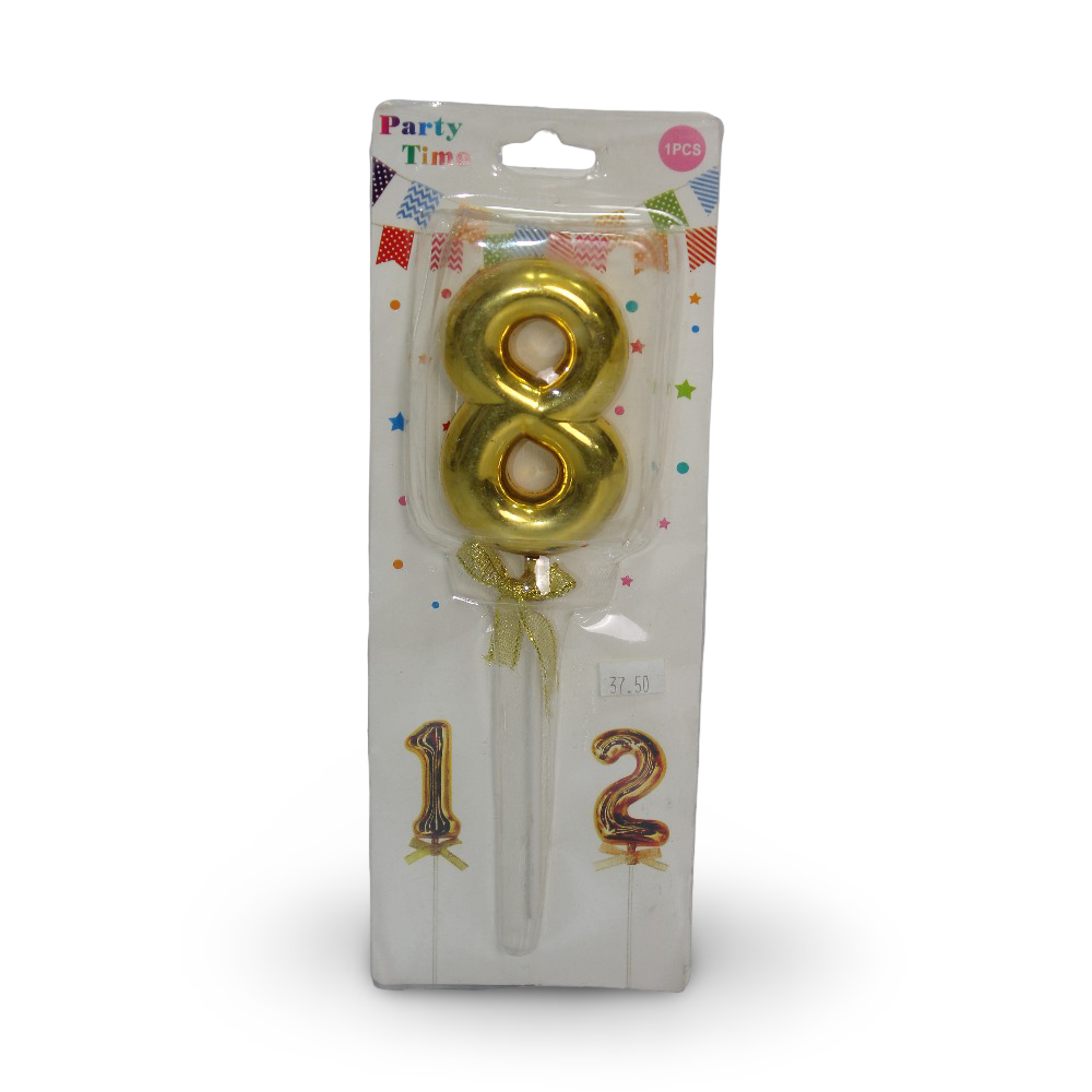 Cake Topper Number 8 – Gold - Party - T.w.k