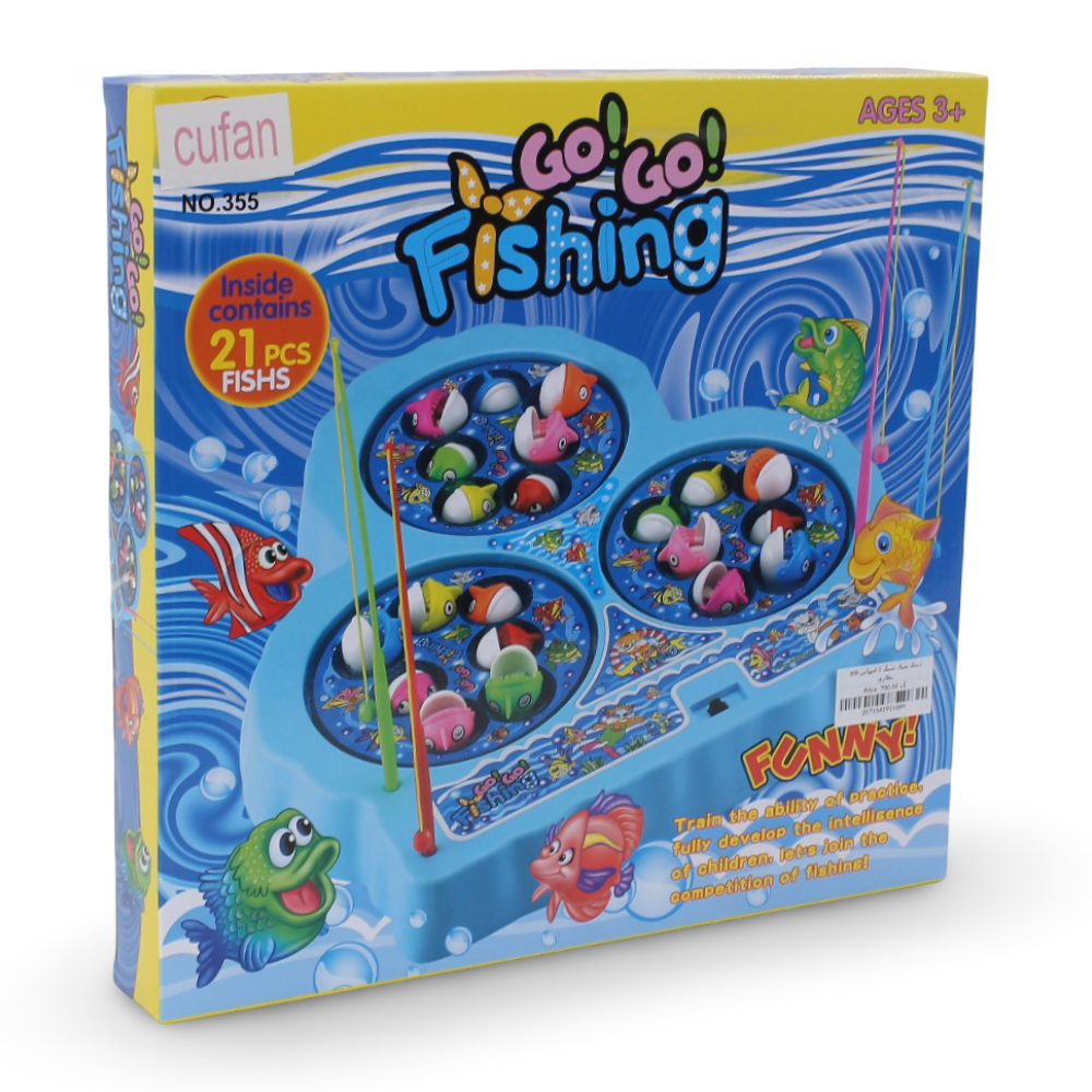 Cufan Go Go Fishing 3 Basins Toy – 21 Pcs Fishs - Toys
