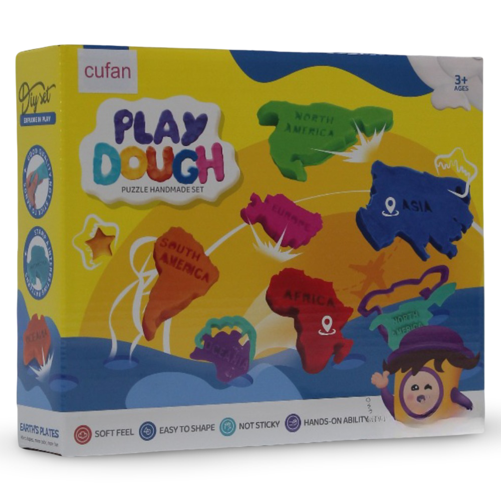 Cufan Play Dough Map Set – Fun Modeling Clay Map for Kids - Toys