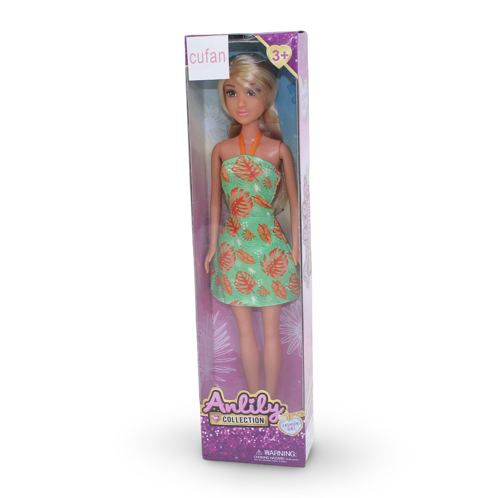 Cufan Anlily Fashion Doll – Green Printed Dress Collection - Toys