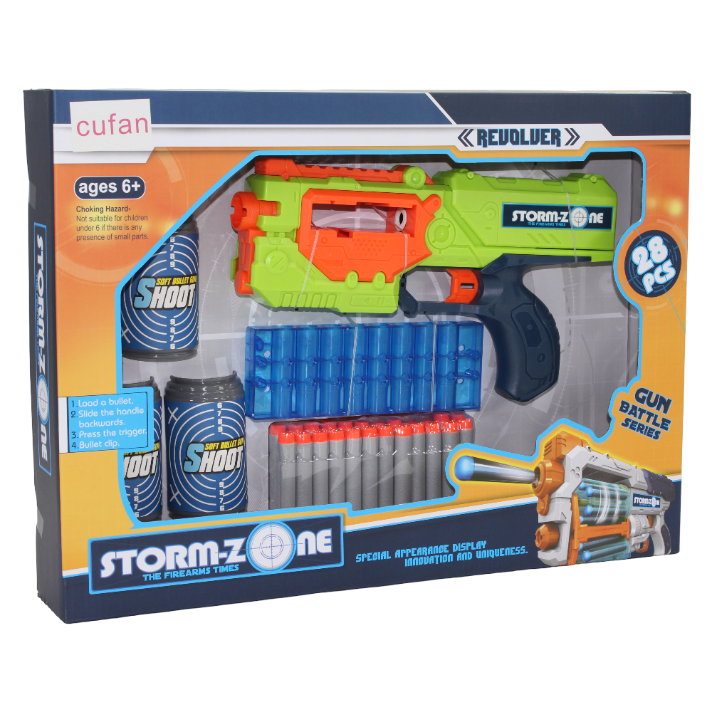 Cufan Storm-Zone The Firearms Times (24 Shells & 3 Targets) – Green - Toys