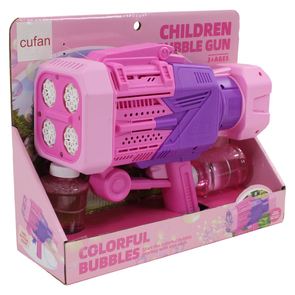 Cufan Children Bubble Gun – Light-Up Bubble Blaster - Party