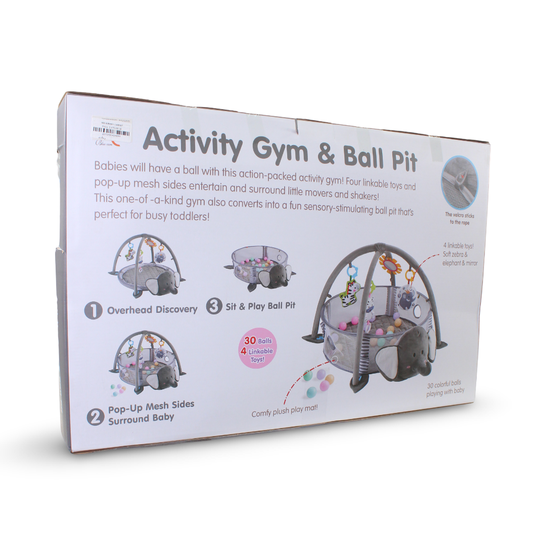 3-in-1 Baby Activity Gym & Ball Pit – Grey