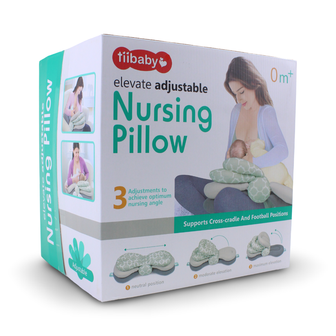 Tiibaby Elevate Adjustable Nursing Pillow – Mint