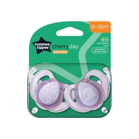 Tommee Tippee Cherry Soother, 6-18 Months – Purple - Baby Essentials
