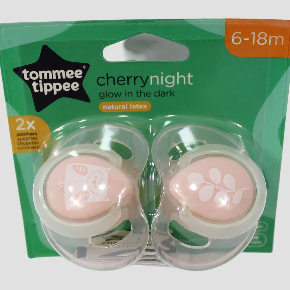 Pack of 2 - Tommee Tippee Orthodontic Pacifier & Holder Set – 6-18M