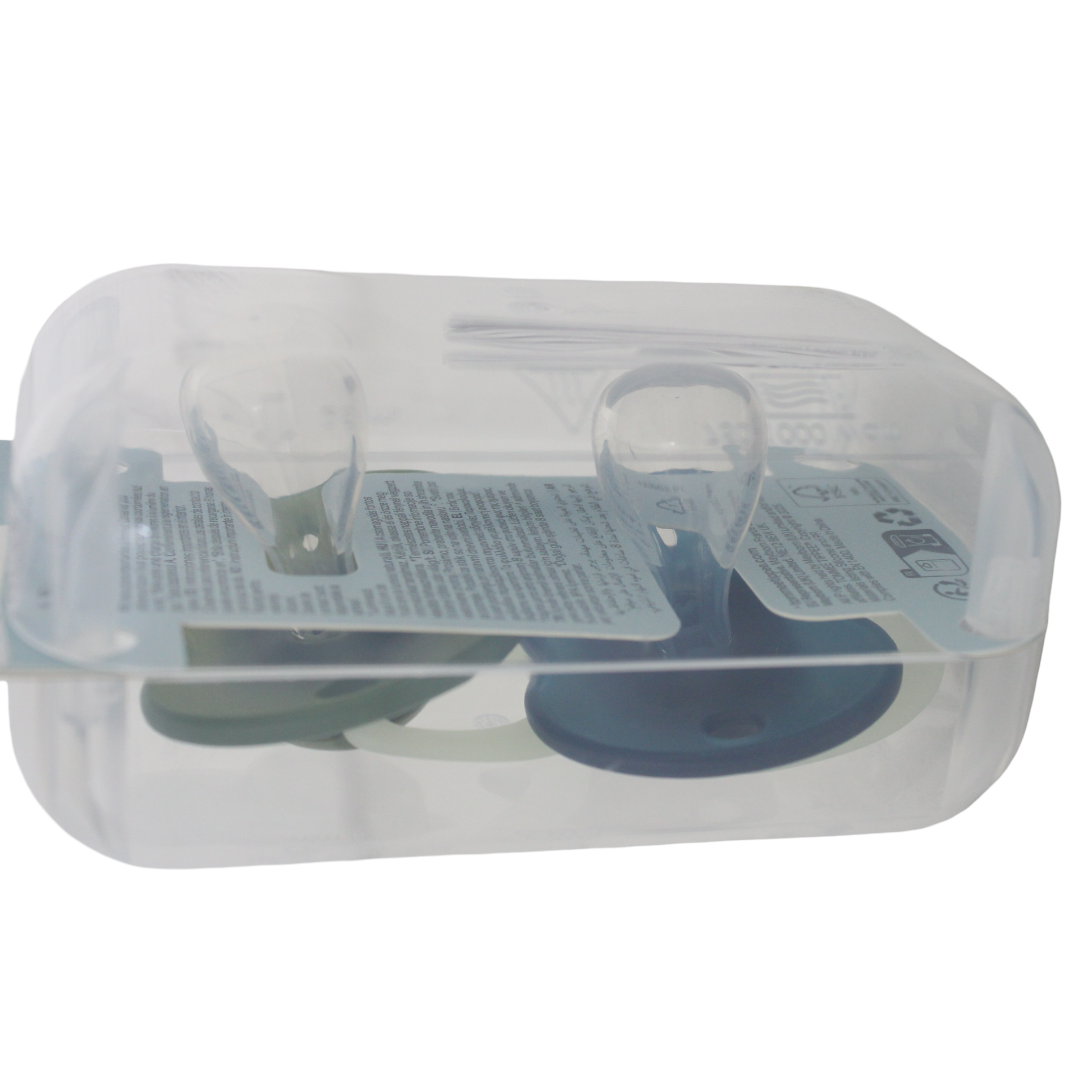 Tommee Tippee Orthodontic Silicone Night Glow Pacifier 18-36m – Navy & Olive