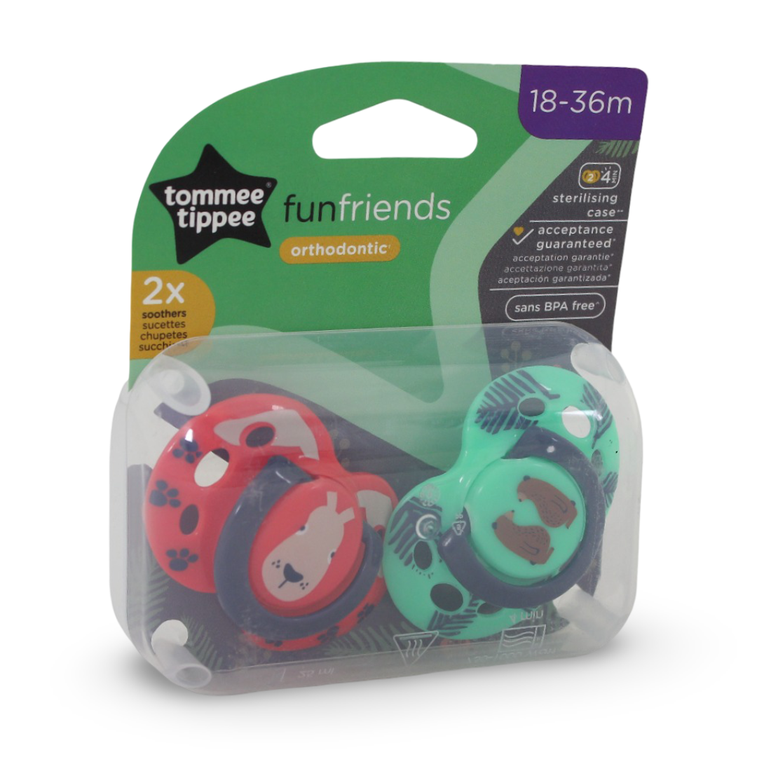 Tommee Tippee Fun Style Orthodontic Soothers (18–36m) – Pack of 2 - Baby Essentials
