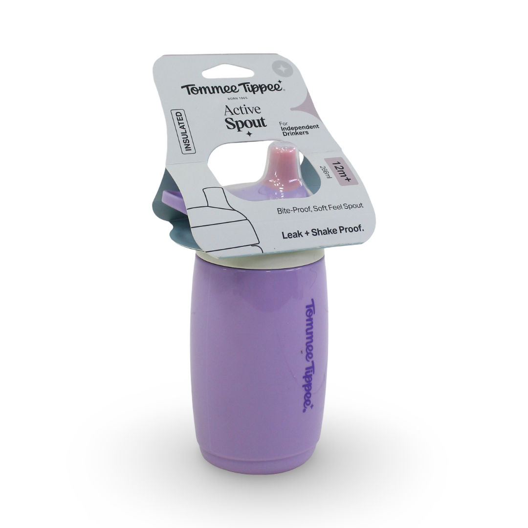 Tommee Tippee Insulated Active Spout Cup 12m+ 266ml – Purple - Baby Essentials