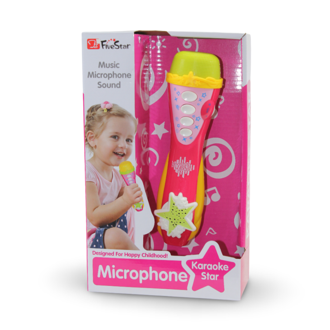 Five Star Karaoke Star Kids Toy Microphone – Pink