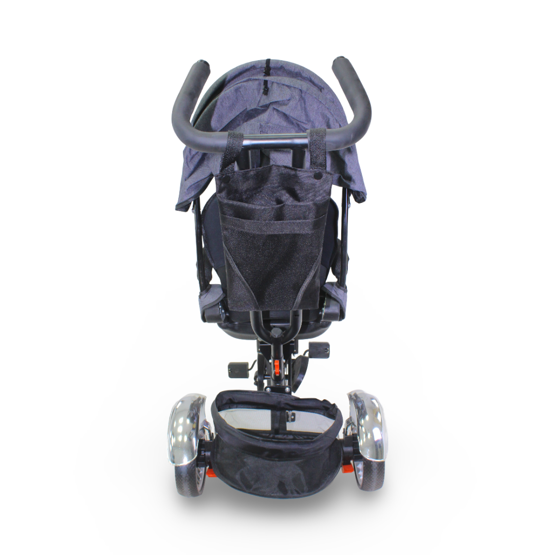 4-in-1 Convertible Baby Tricycle and Stroller – Grey
