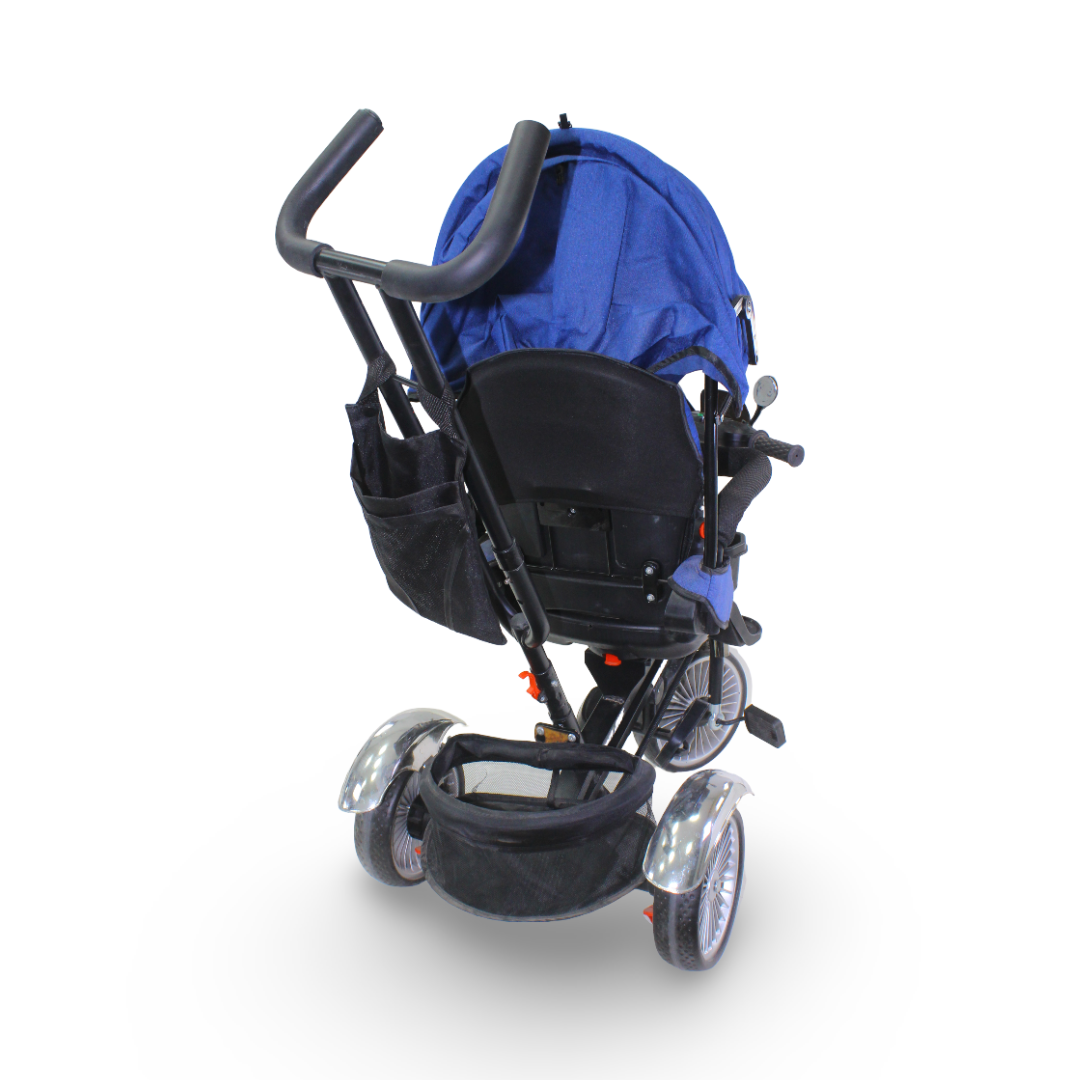 4-in-1 Convertible Baby Tricycle and Stroller – Blue