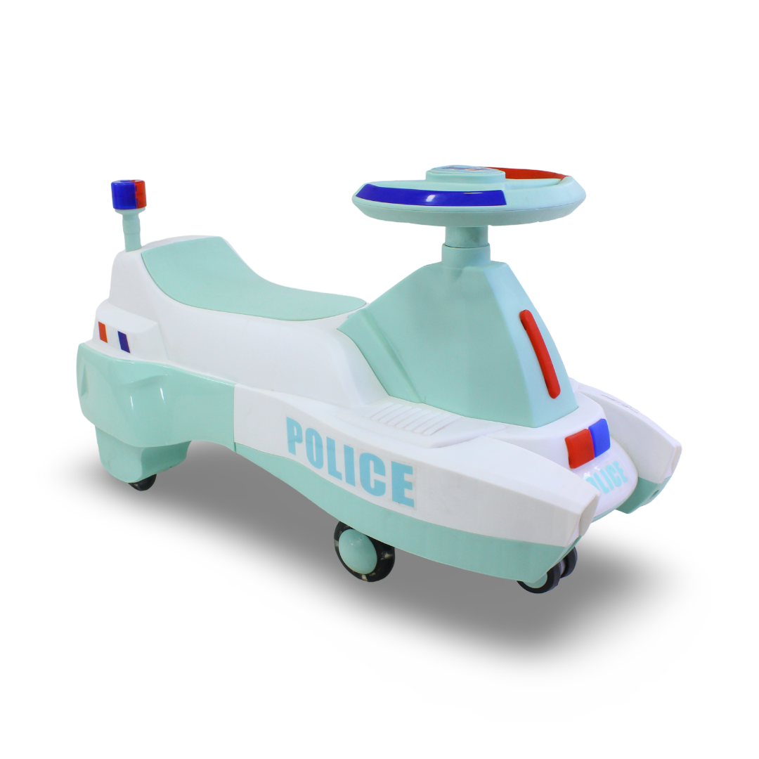 Police Swing Car Ride-On Toy – Aqua