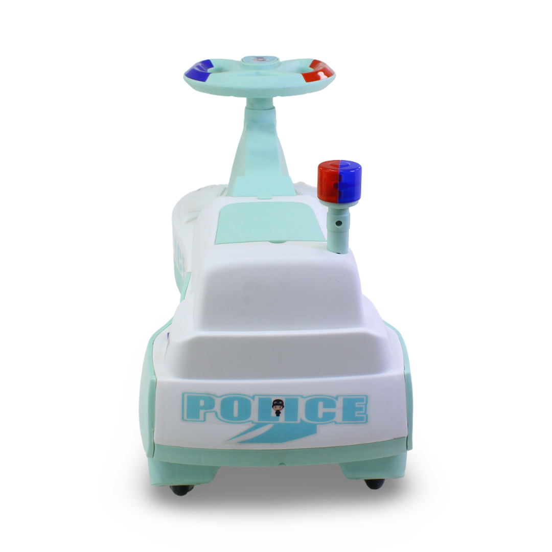 Police Swing Car Ride-On Toy – Aqua