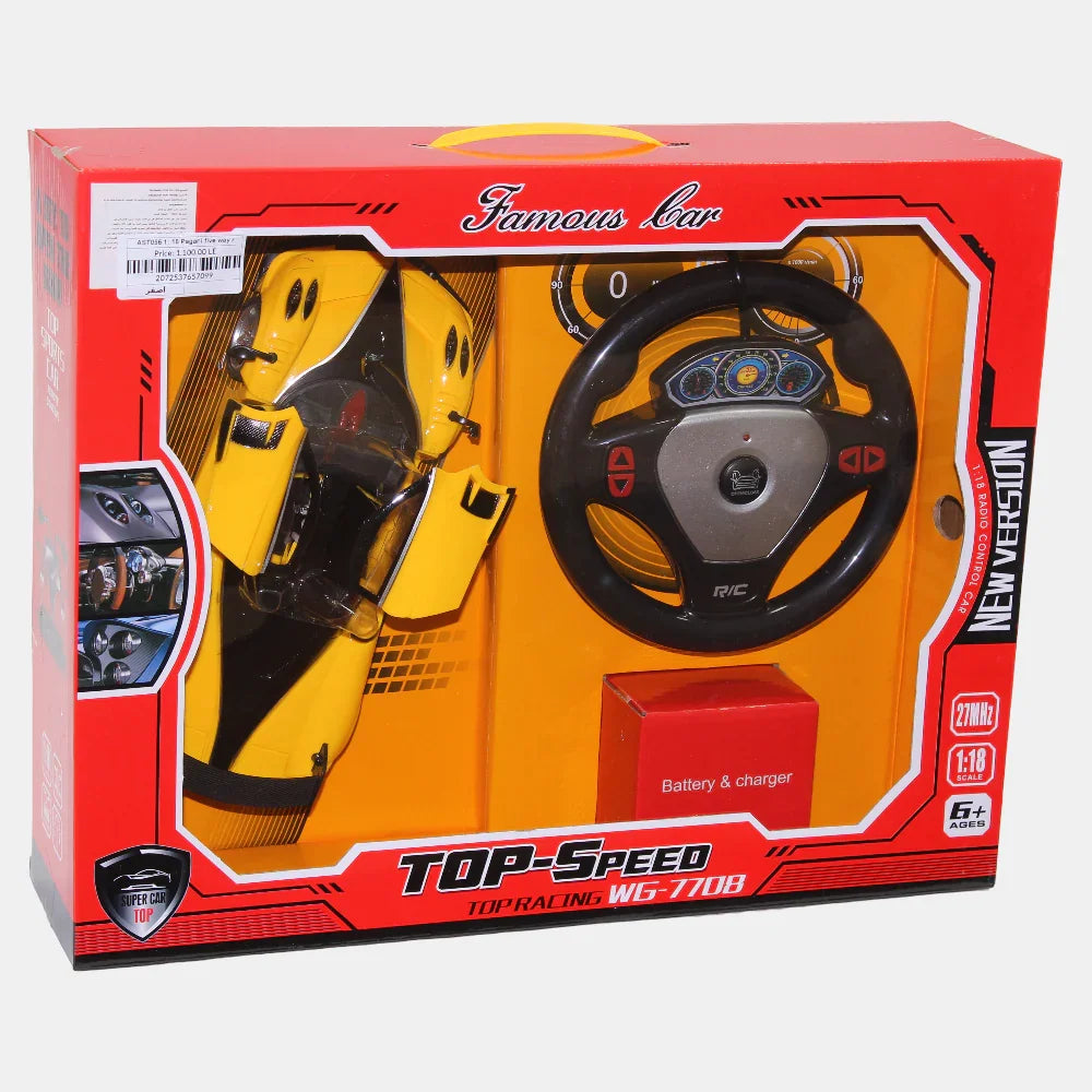Remote Control Famous Car - Yellow - Toys - OKO