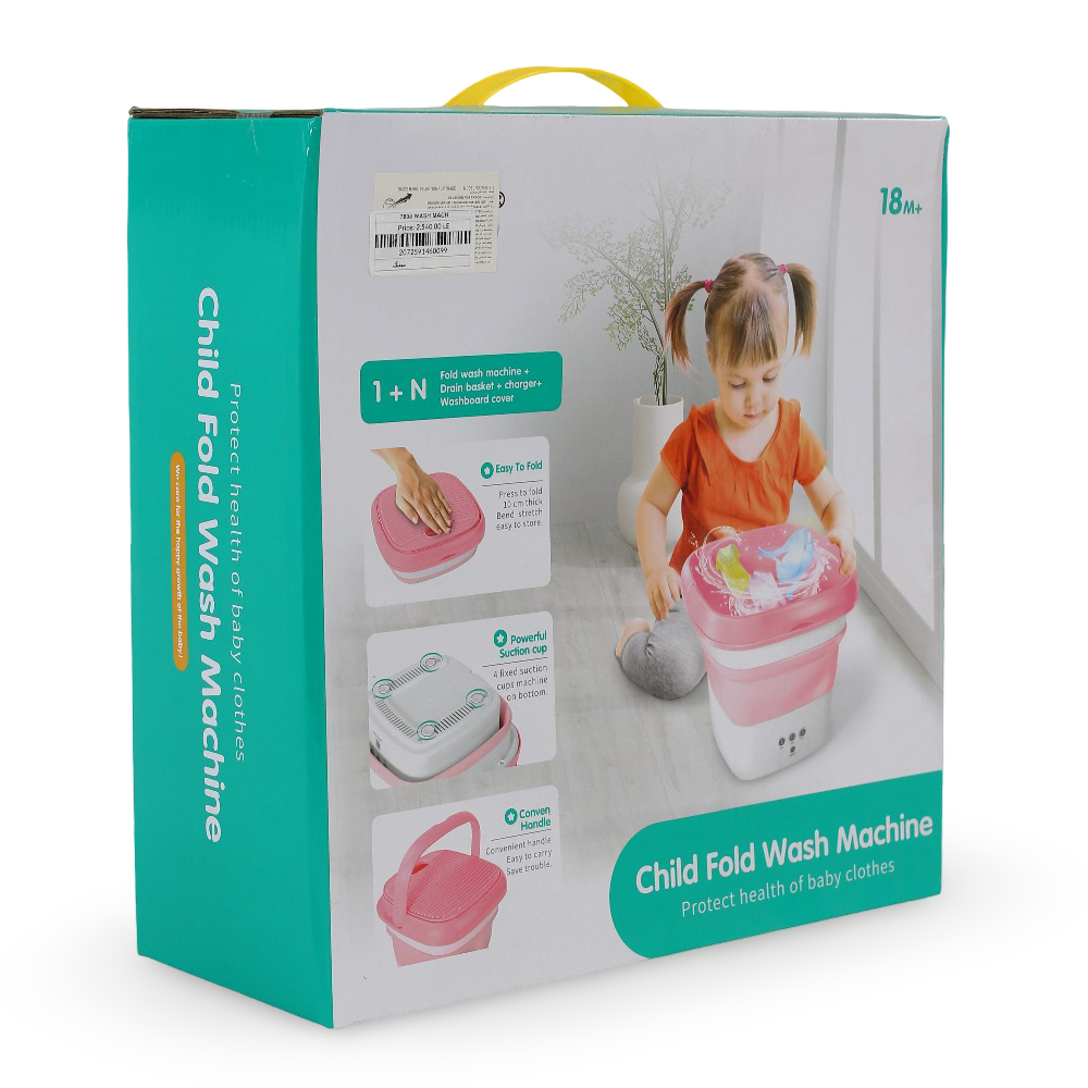 Child Fold Wash Machine – Pink - Toys - OKO