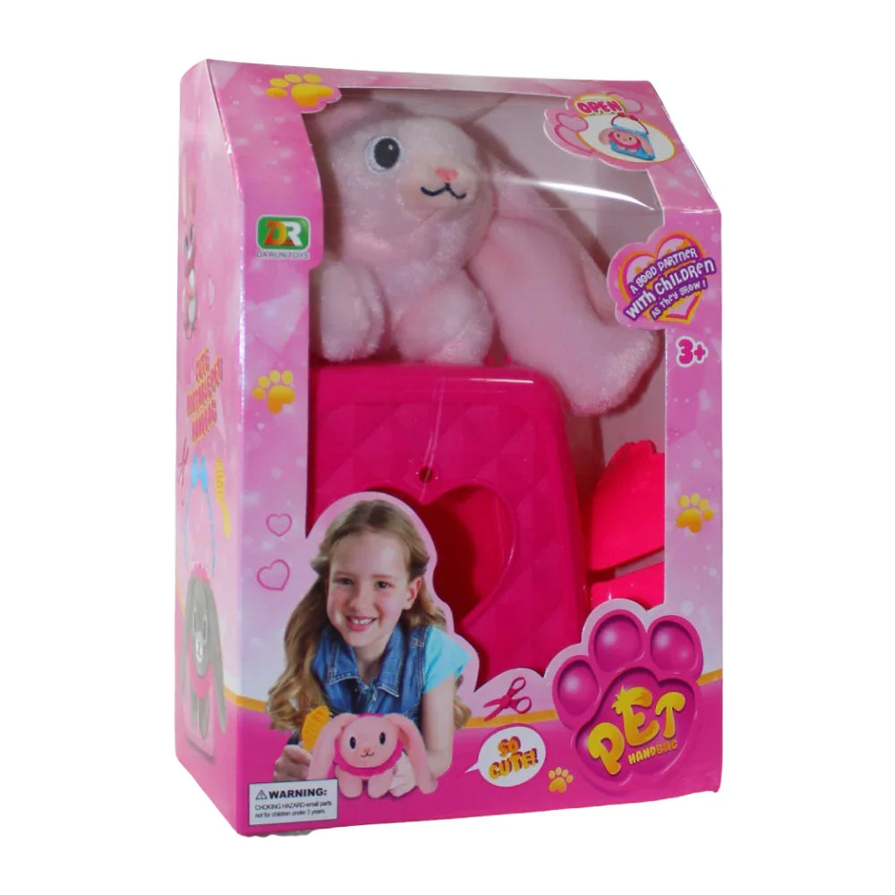Stuffed Rabbit with Handbag – Pink