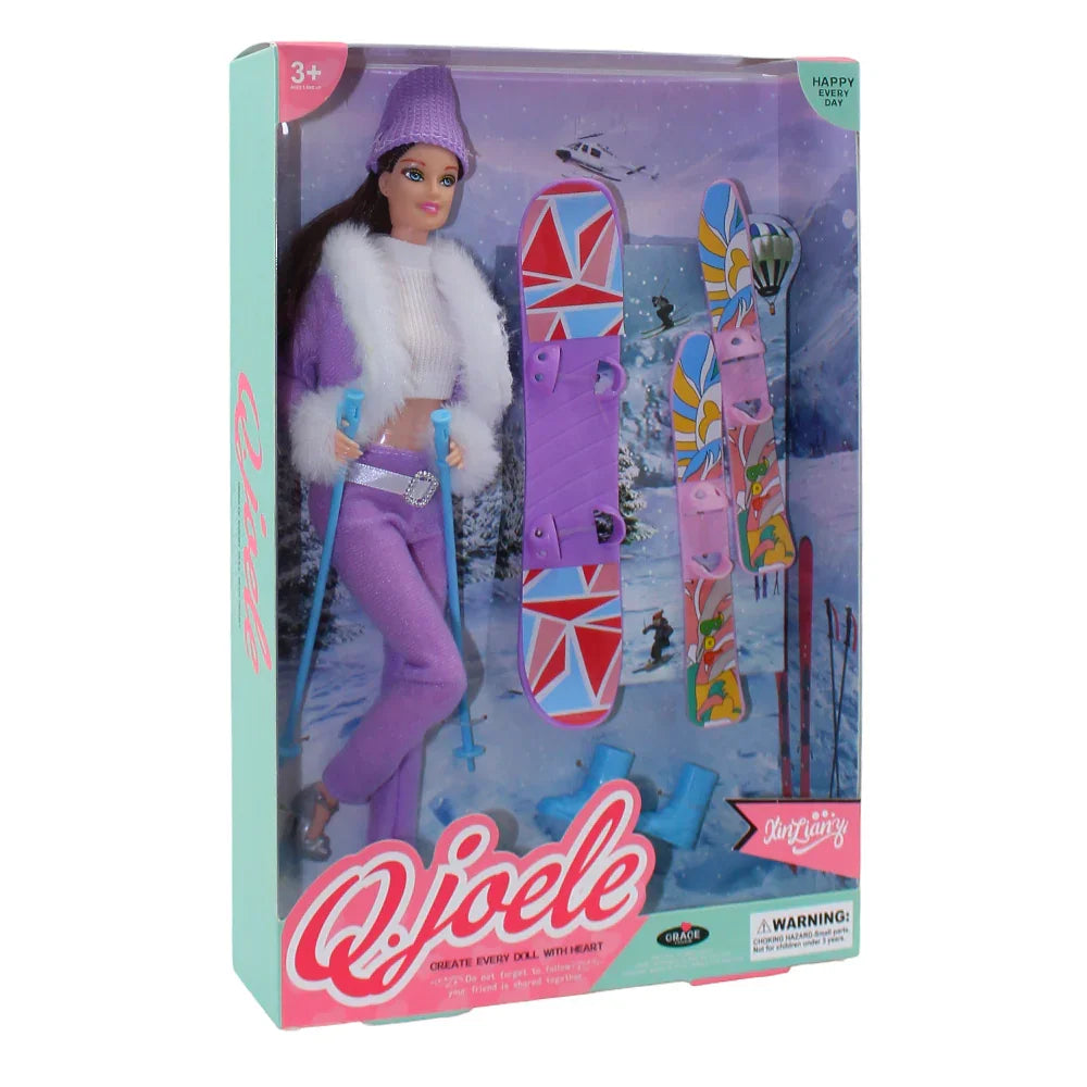 Q.Joele Ski Suit 11.5-Inch Jointed Doll – Purple
