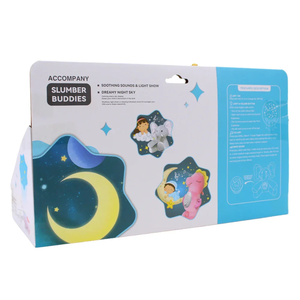 Soothing Colorful Projection Unicorn Plush Toy – Pink