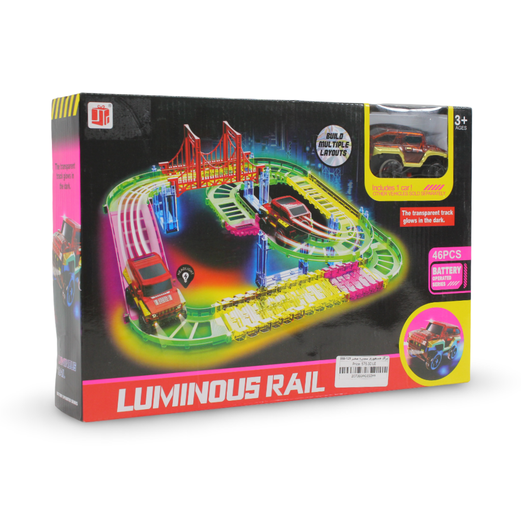 Luminous Rail Glow-in-the-Dark Track Set