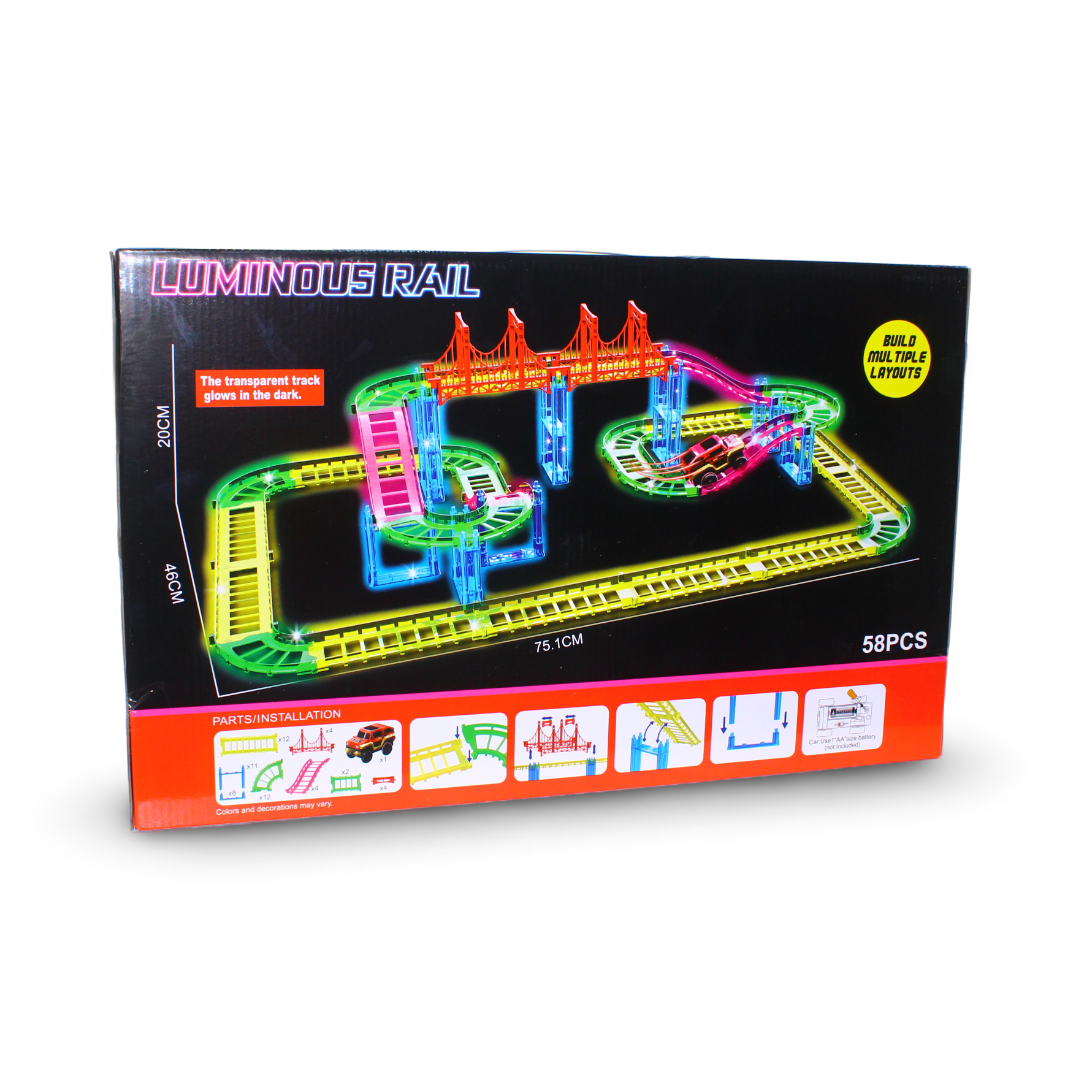 Luminous Rail glow-in-the-dark Flexible Car Track Toy Set
