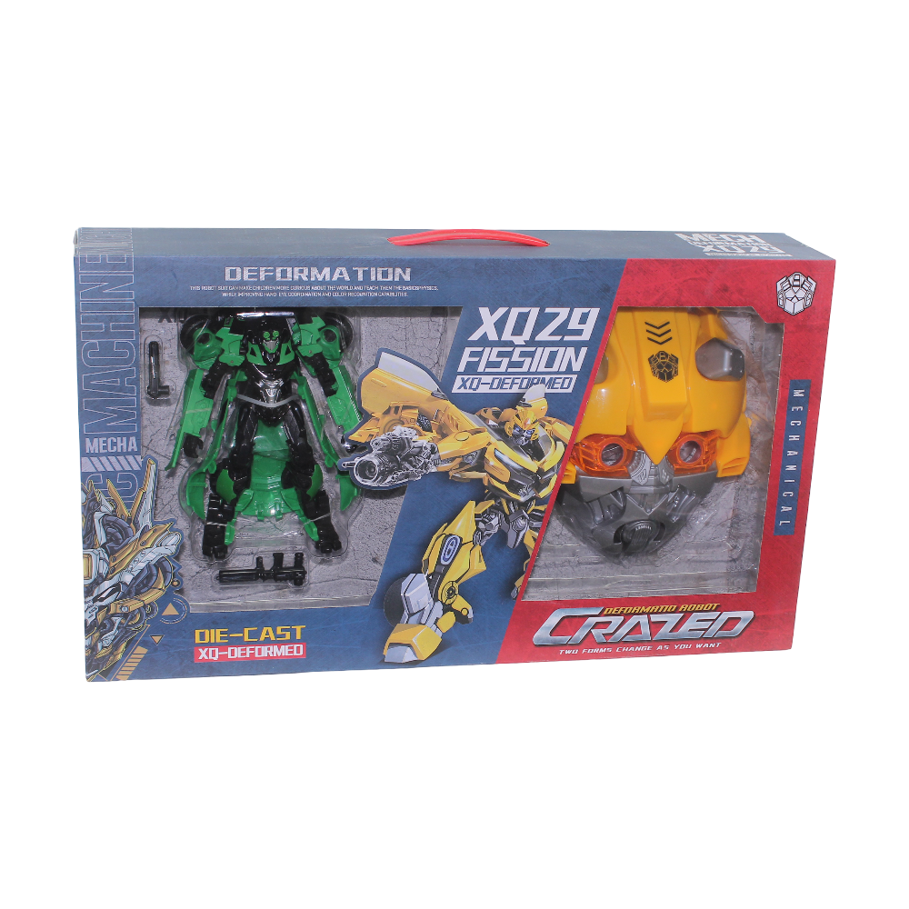 Die-Cast Transforming Robot Toy + Yellow Mask - Toys - OKO