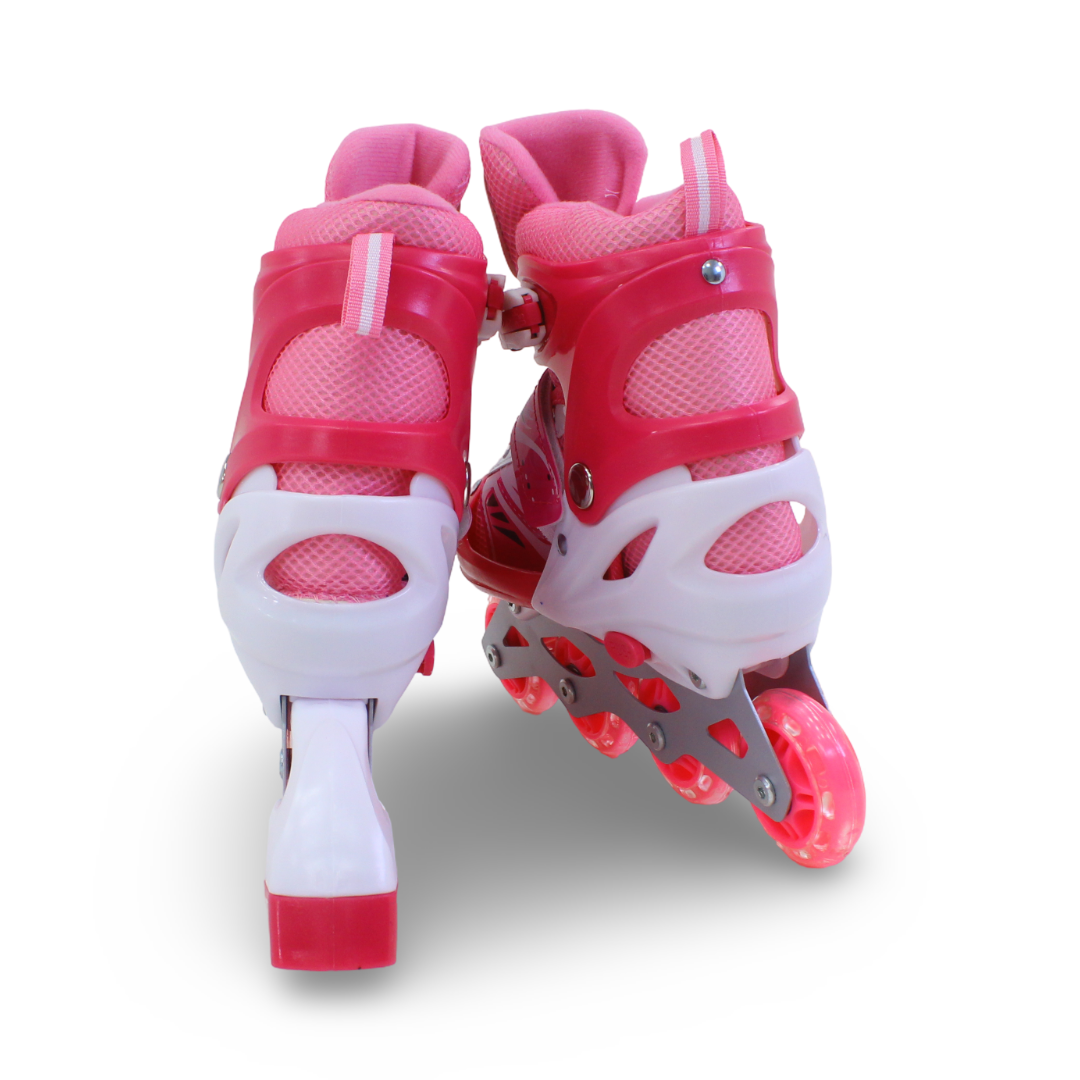 Sport Single-Row Adjustable Roller Skates (35-38) – Fuchsia