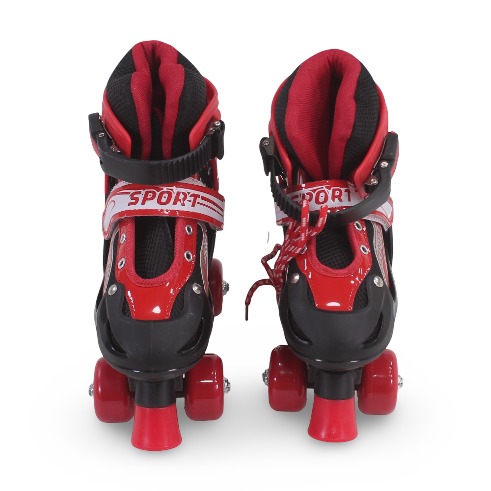 4-Wheel Roller Skates (M) – Red